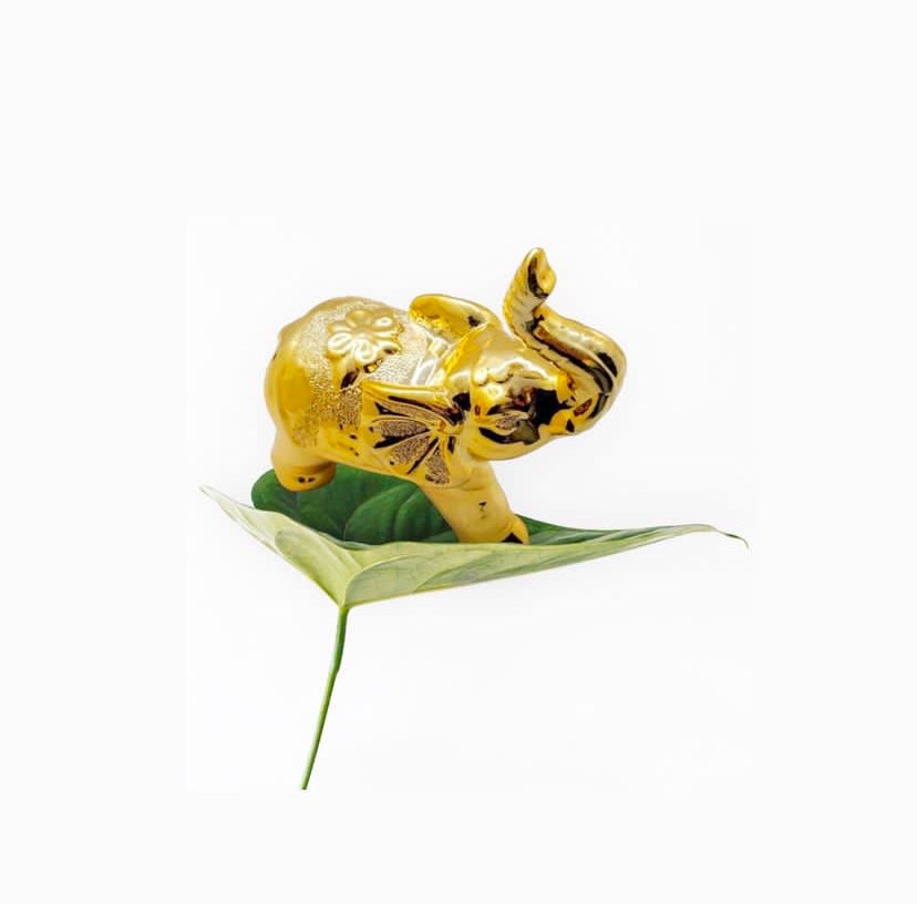 Medium Metal Elephant Statue