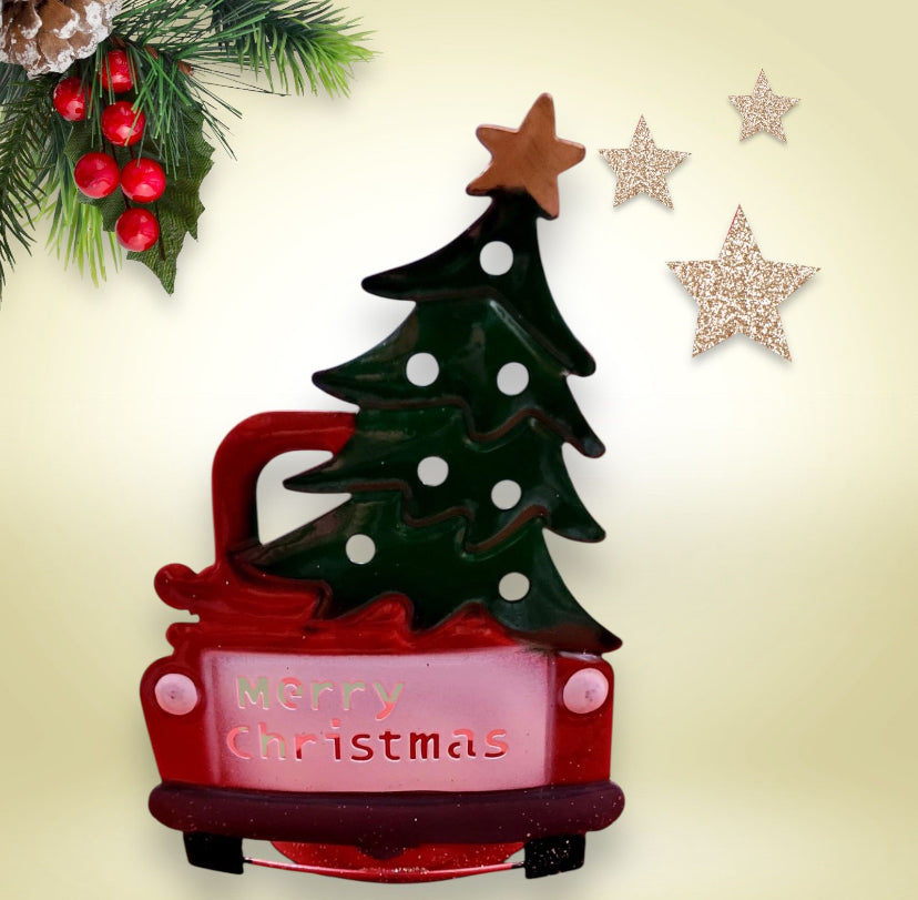 Merry Christmas tree candle stand