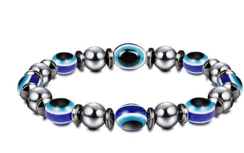Magnetic Hematite Bracelet for balanced Body Evil Eye