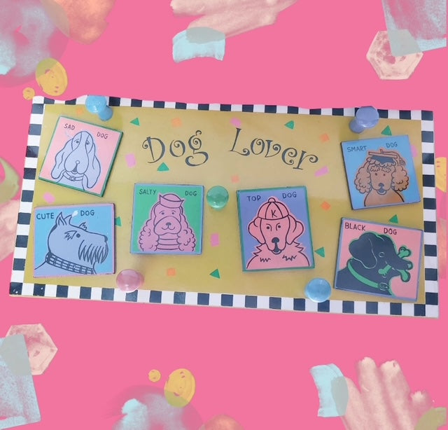 Dog lover sign with hanger knobs