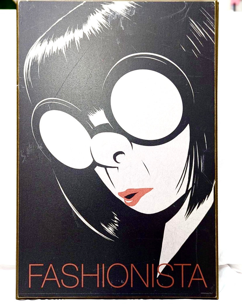 Vintage The Incredibles Edna Mode Artwork on Wood
