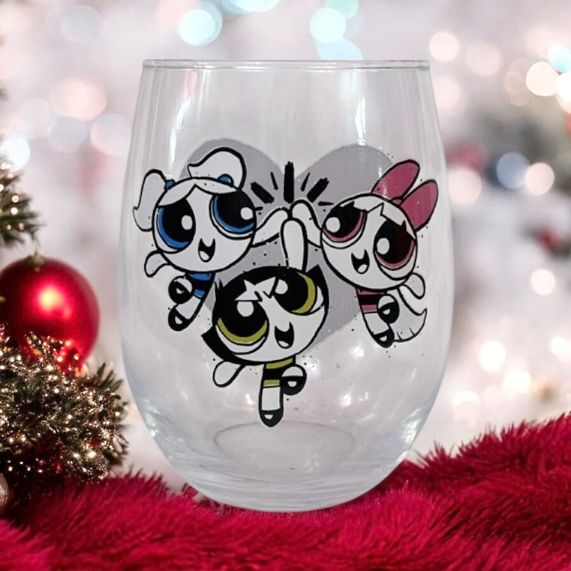 20oz Vintage Collectable Powerpuff Girls Glass