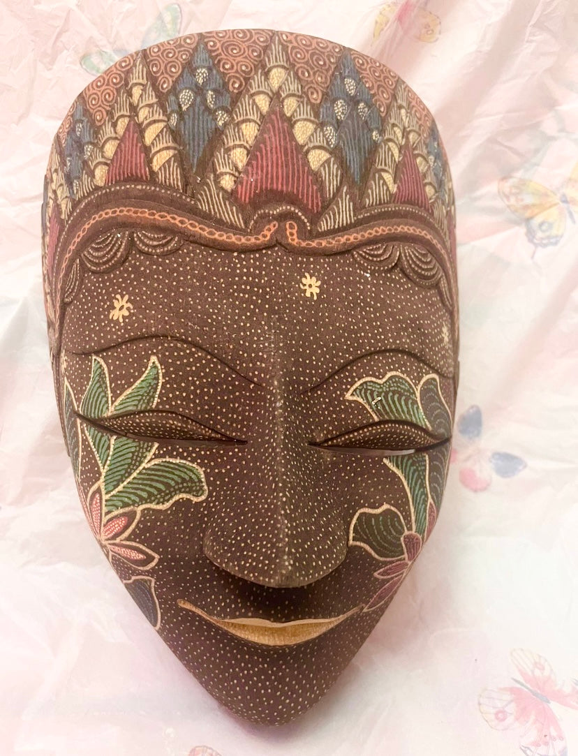 Batik Wooden Mask Medium