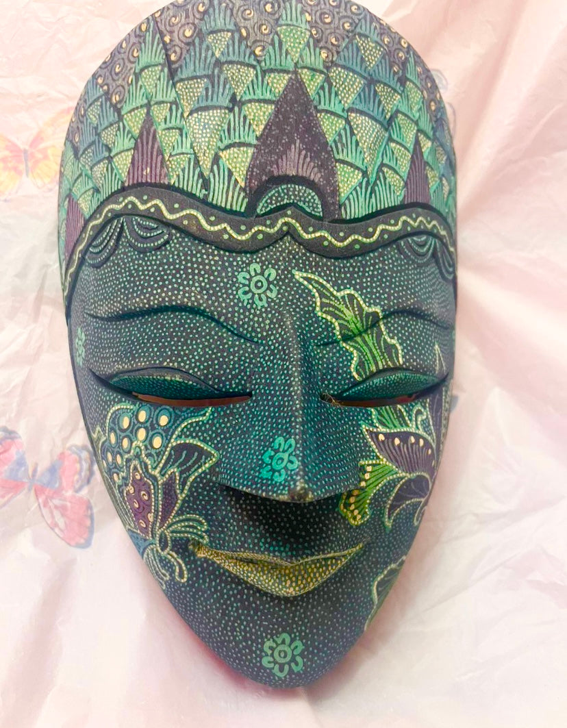 Batik Wooden Mask Medium