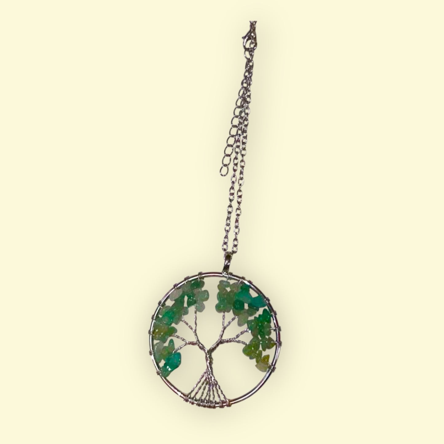 Jade Tree of Life Crystal Beads Necklace