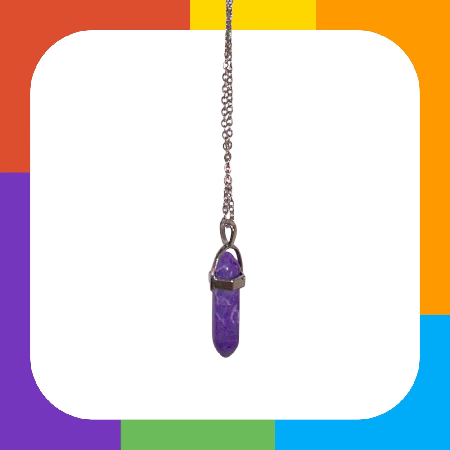 Amethyst Crystal Hexagonal Necklace