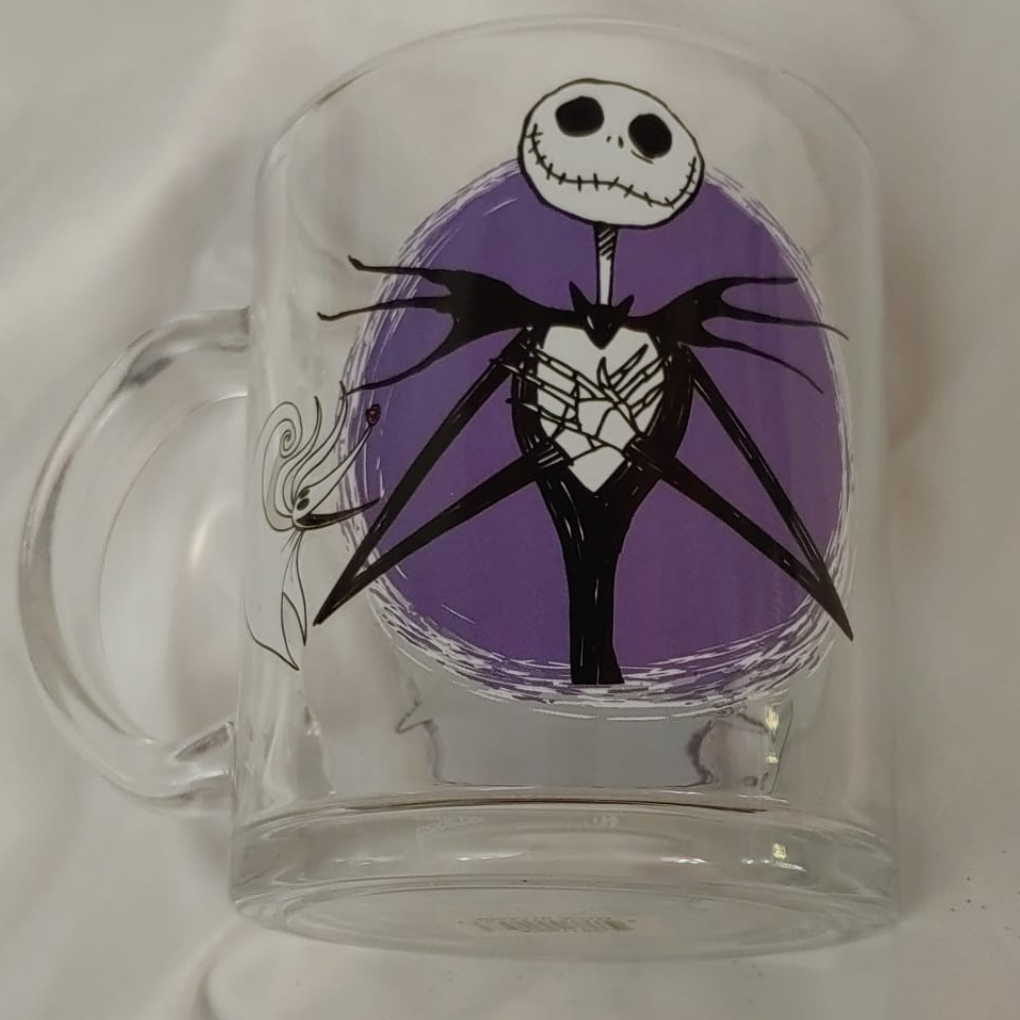 Vintage Purple Jack The Nightmare Before Christmas Glass Mug