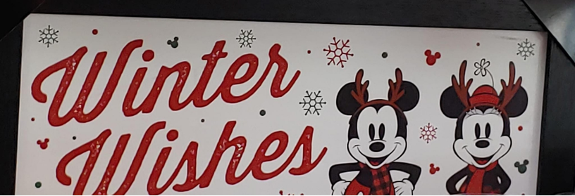 Mickey & Minnie "Winter Wishes" Wall Frame Poster