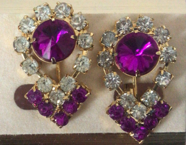 Purple Gem Earrings