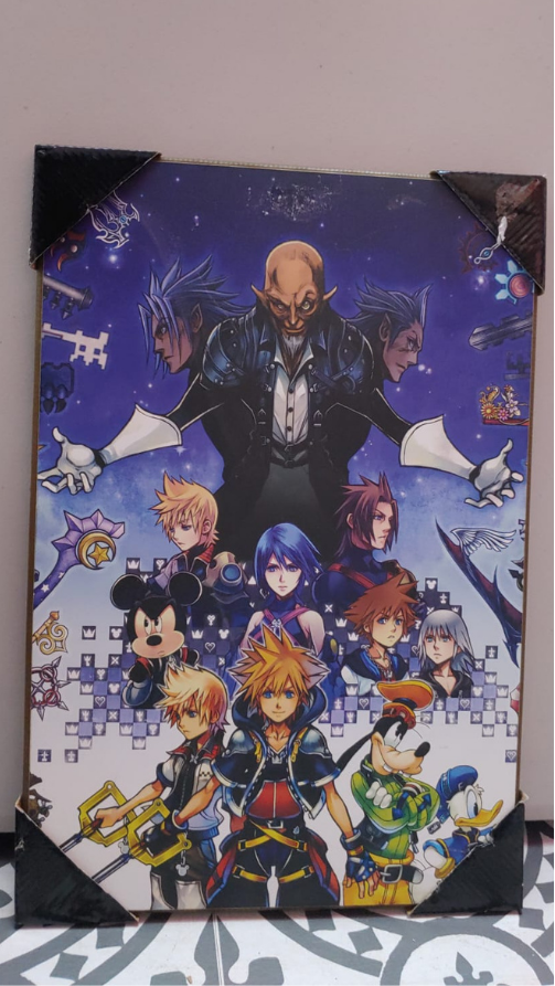 12.5" x 18.5" Kingdom Hearts Wood Artwork