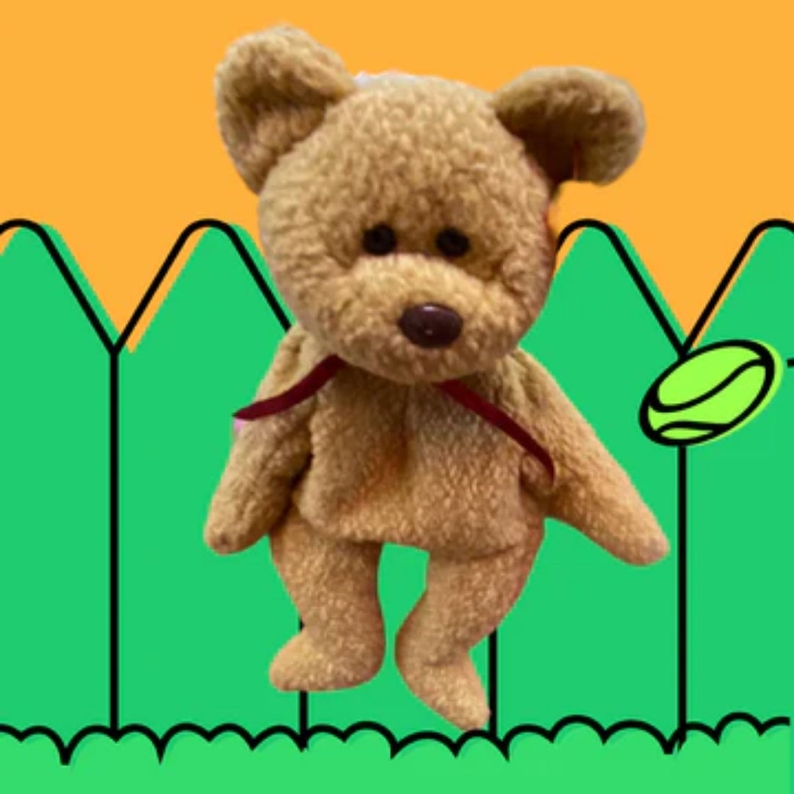 Vintage Beanie Baby Rare Curly the Bear