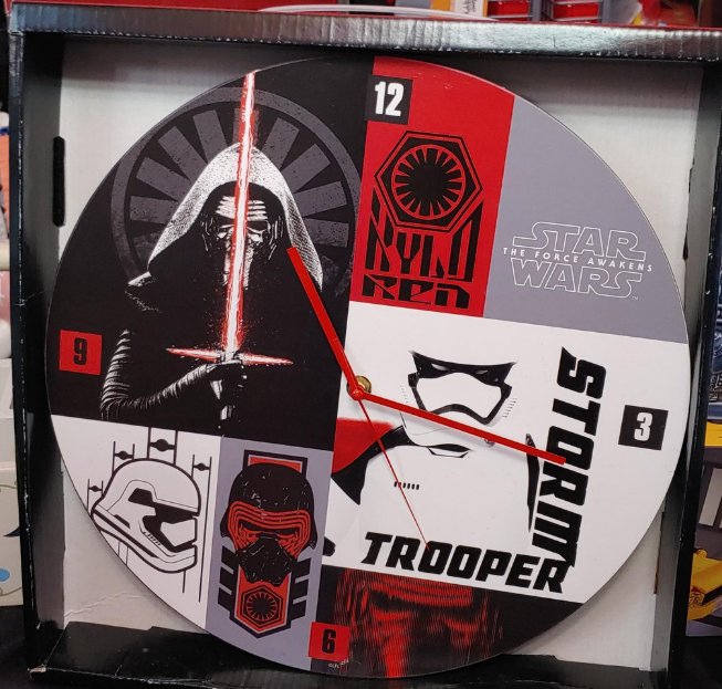 Star Wars The Force Awakens Cordless Wood Wall Clock