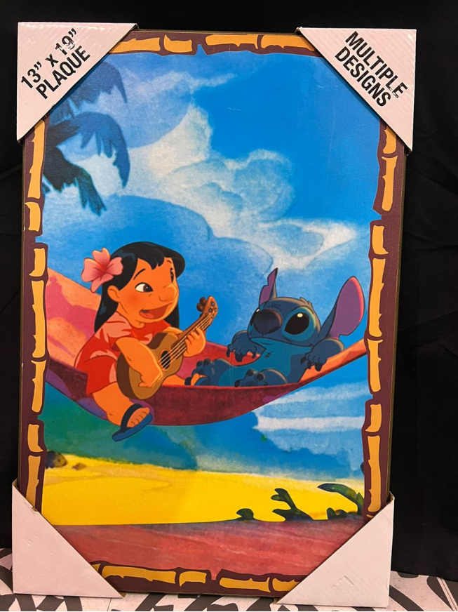13x19 Vintage Lilo and Stitch Artwork on Wood