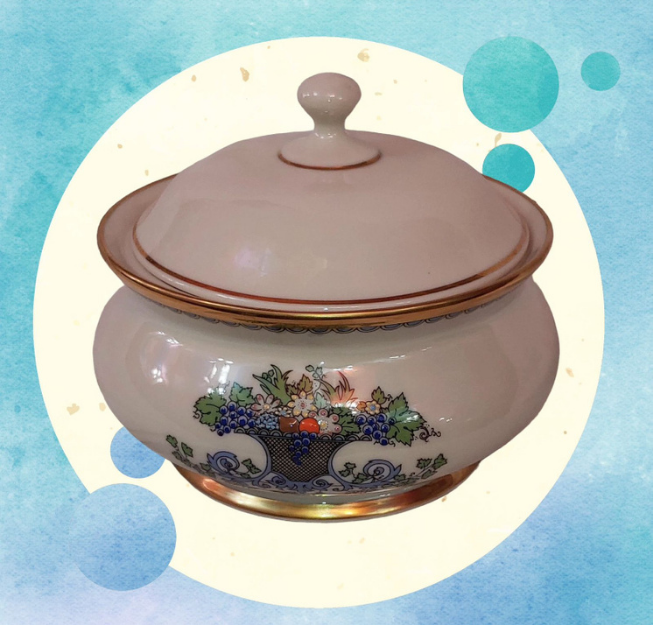 Lenox Porcelain Limited Edition Lidded Candy Serving Bowl