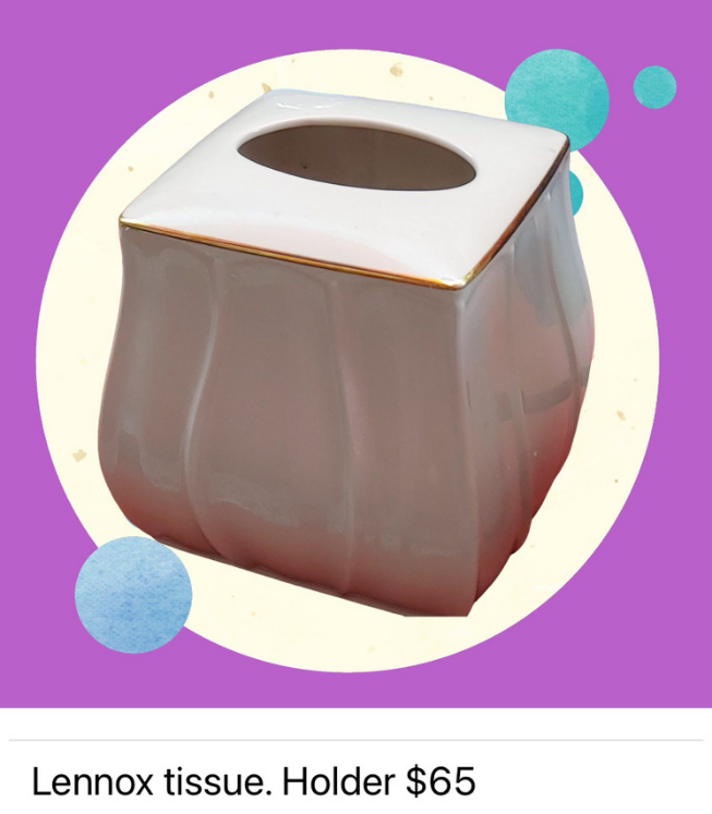 Lenox Porcelain Limited Edition Tissue Holder