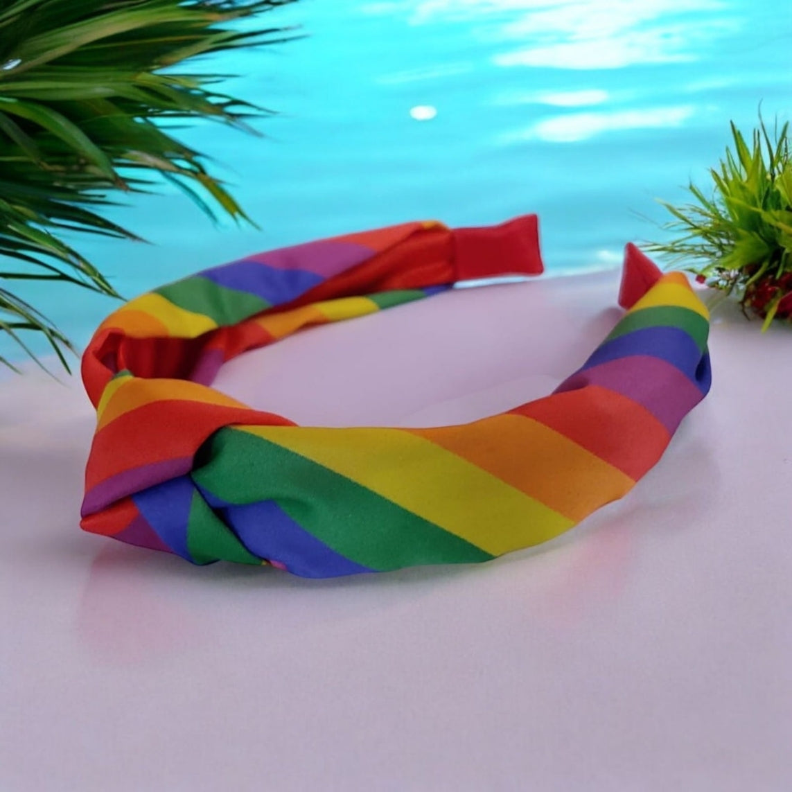 Rainbow Crossknot Headband