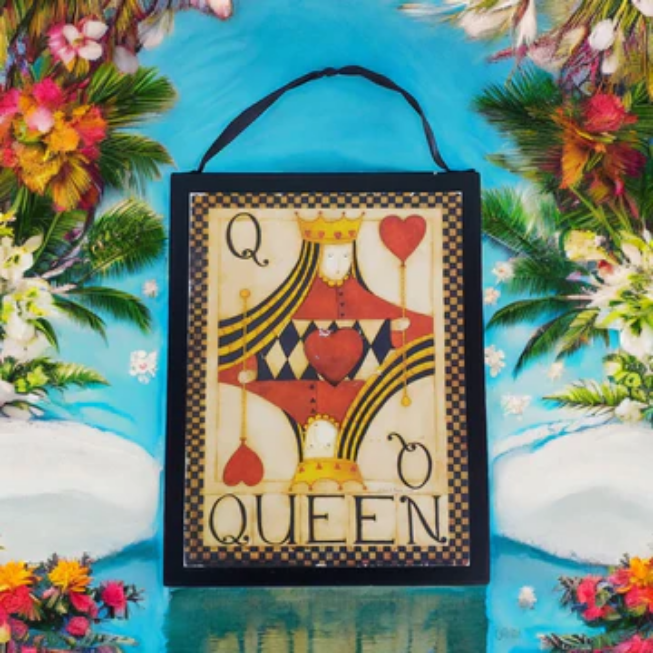 Festive Flair DAN DIPAULO, Playing Card Wall Art- Queen