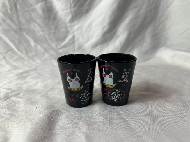 Vintage Collectible Black Regina George Shot Mean Girls Glass