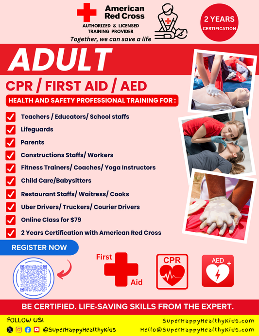 American Red Cross Certified: Adult First Aid/CPR/AED Online Class
