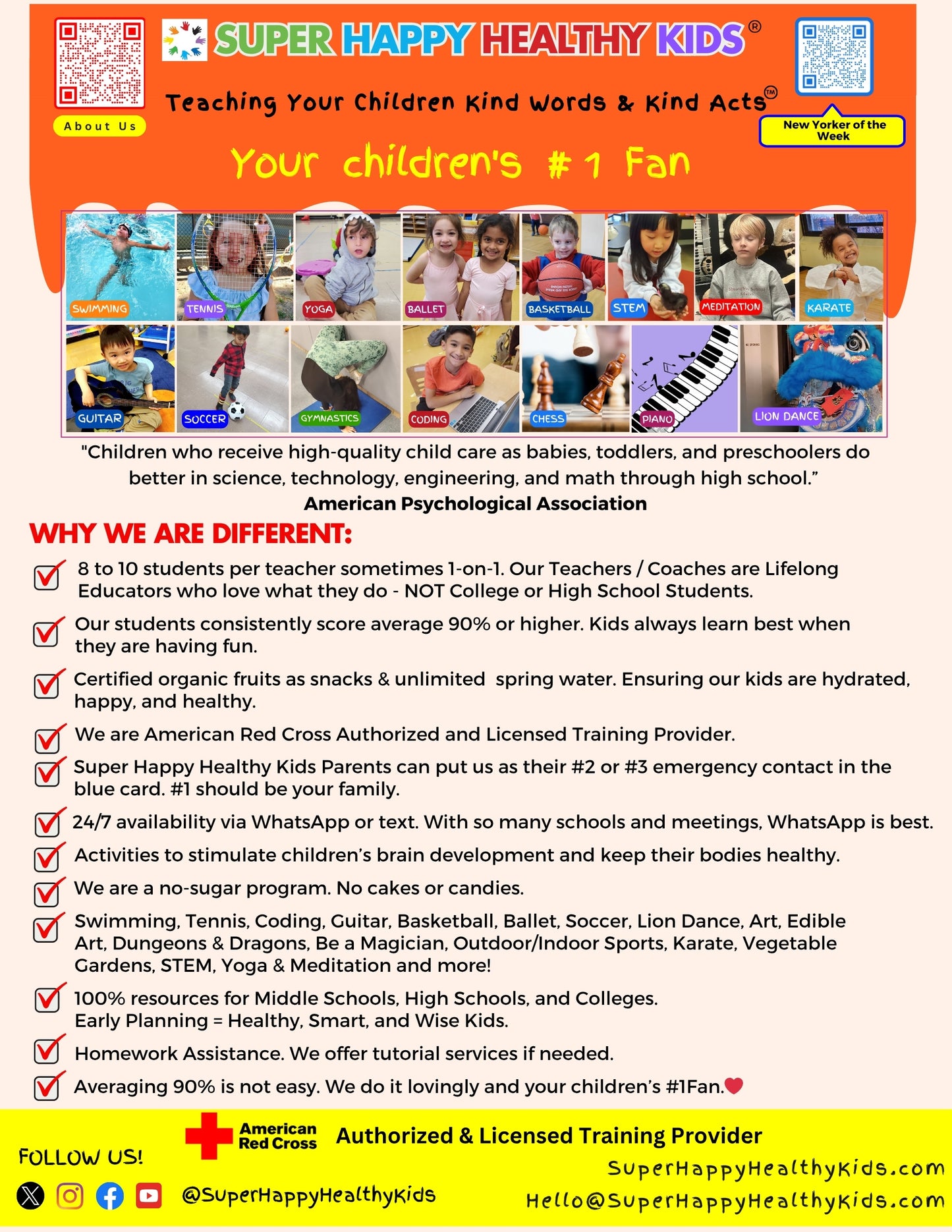 Super Happy Healthy Kids Afterschool Program (By Full Year)