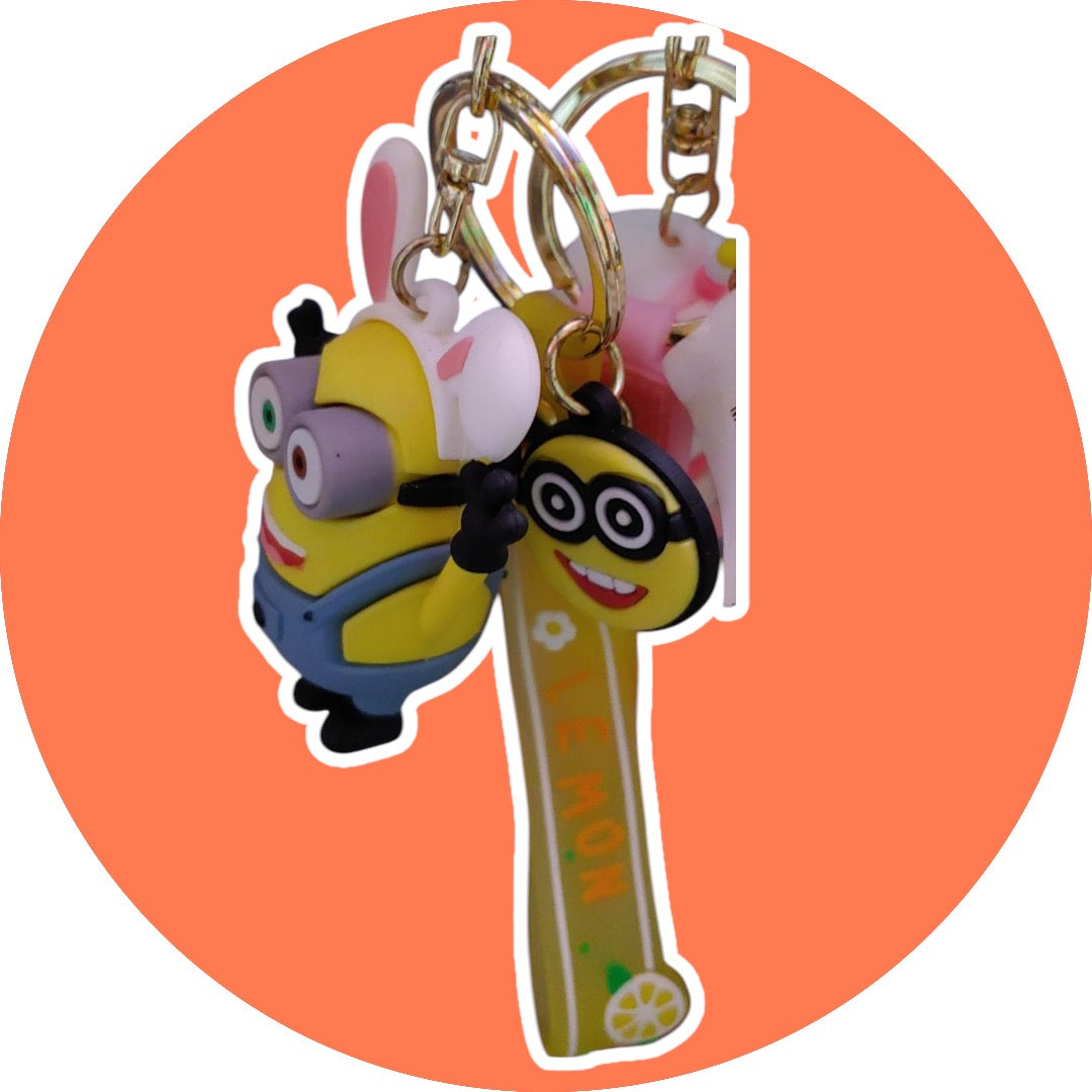 Minion in Bunny Ears Keychain