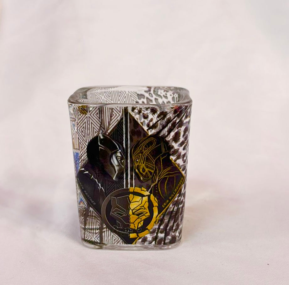 Vintage Collectible Black Panther Glass