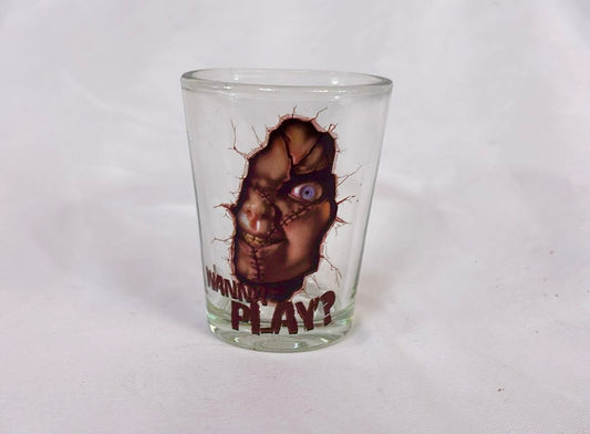 Vintage Collectible Wanna Play Chucky Glass