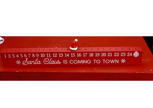 December count down calendar for Christmas in red