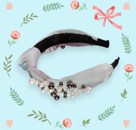 Mint Pearl Embellished Headband