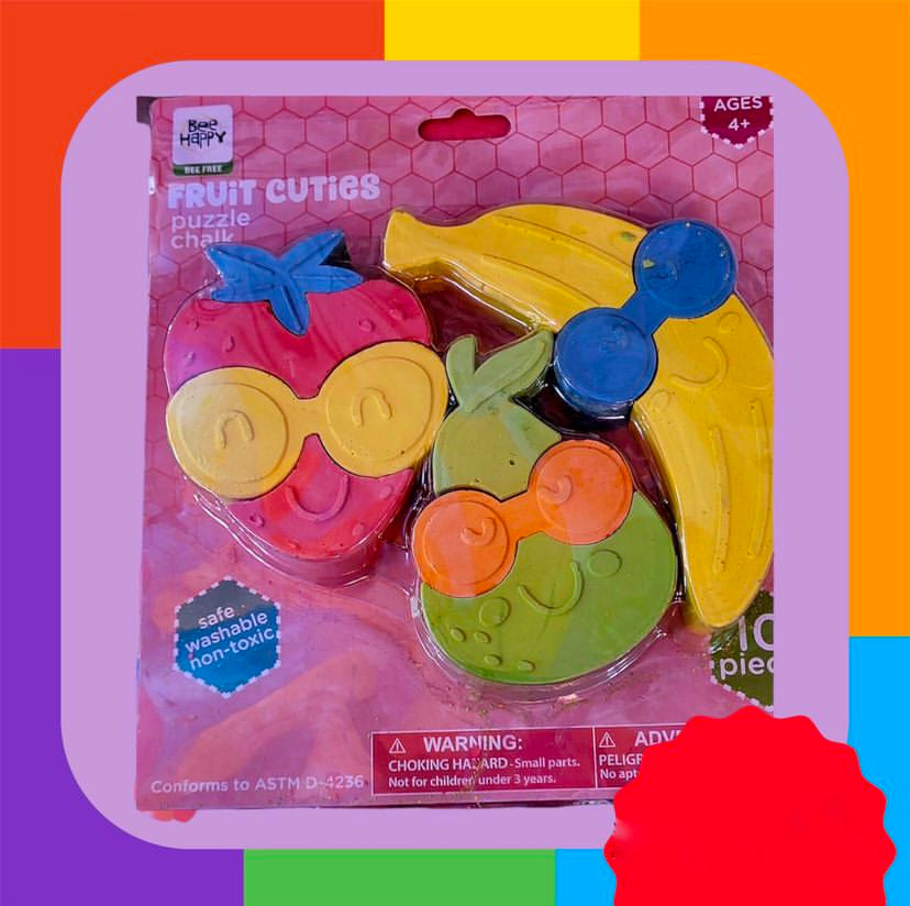 Cute Colorful Chalks Fruits