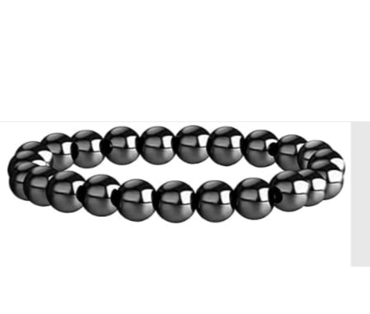 Non Magnetic Black Hematite Bracelet Beads