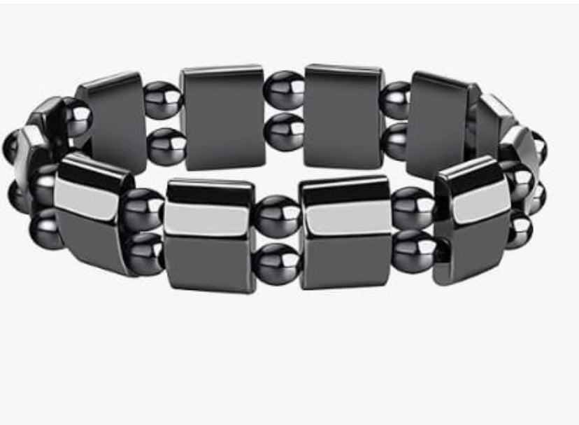 Non Magnetic Black Hematite Bracelet