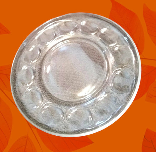 Vintage Pyrex Clear Glass Deviled Egg/Relish Plate or Easter Egg Display Platter