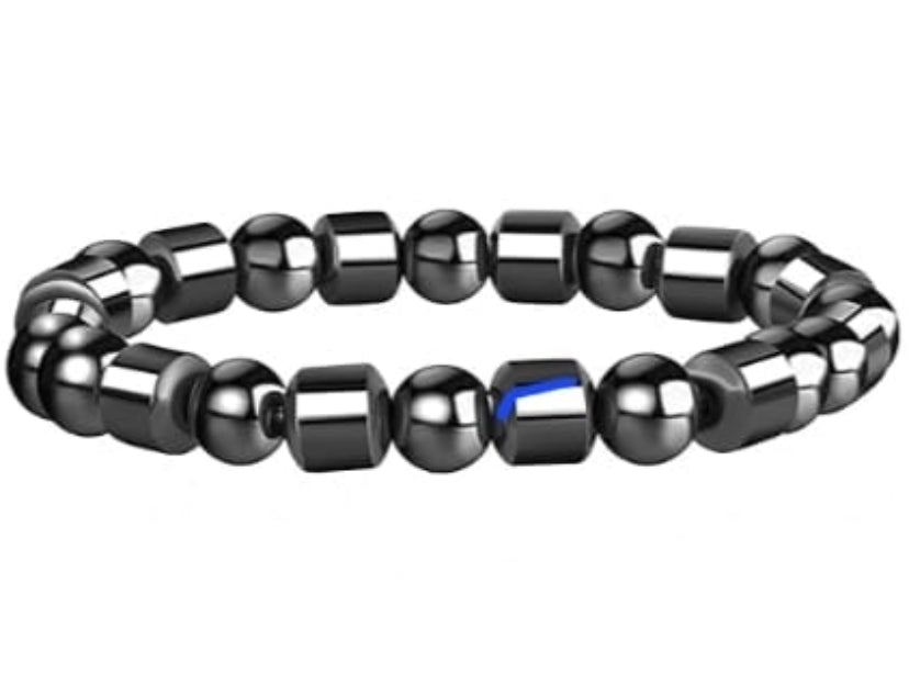 Non Magnetic Black Hematite Bracelet