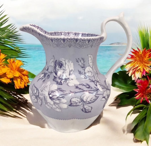 Antique reflections blue pitcher