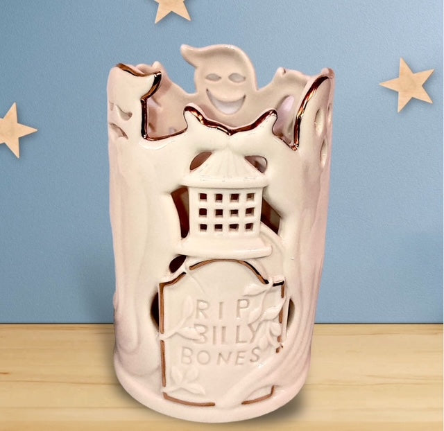 Vintage Lenox Pierced Ghost Halloween Candle Holder