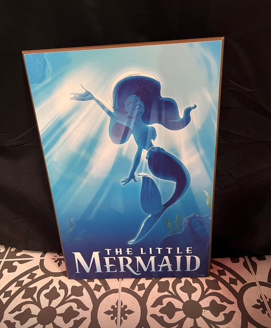 Vintage Disney Ariel Artwork on Wood