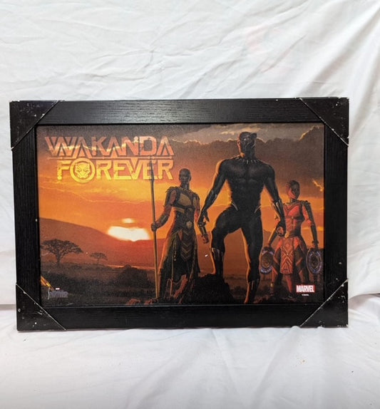 Vintage Framed Wakanda Forever Artwork
