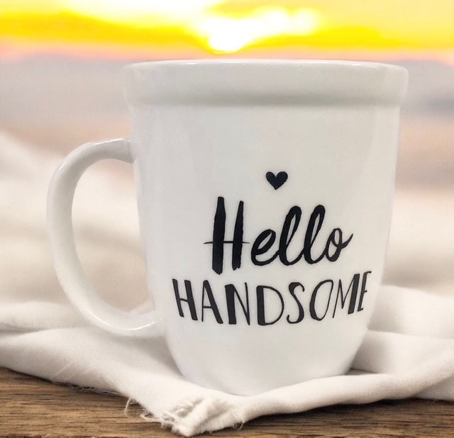 Vintage Collectable Hello Handsome Mug