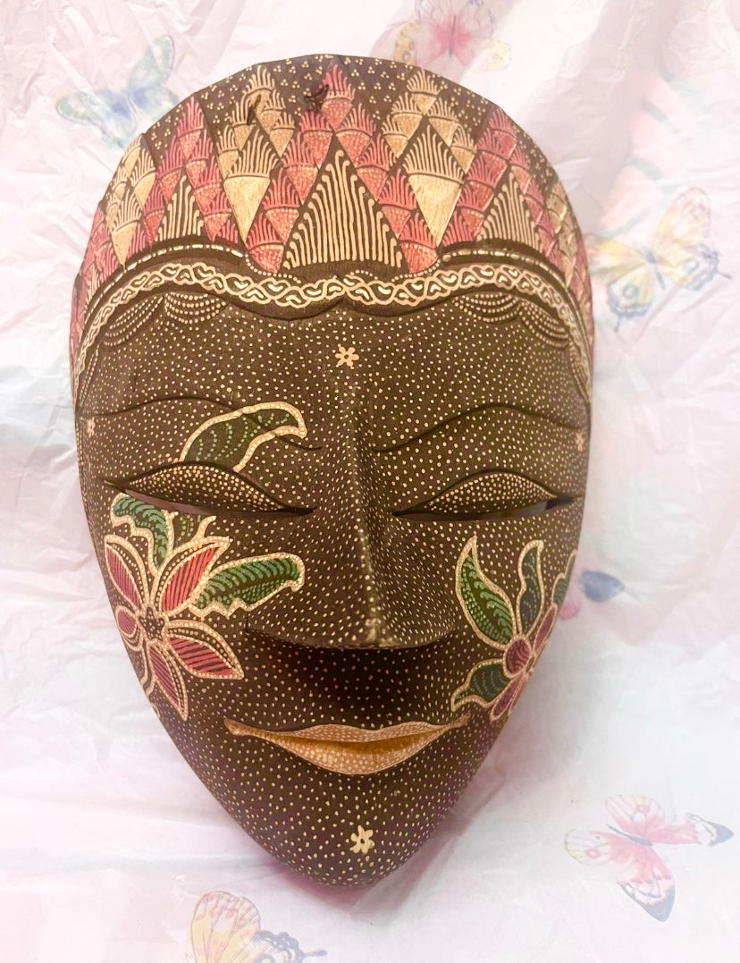 Batik Wooden Mask Medium
