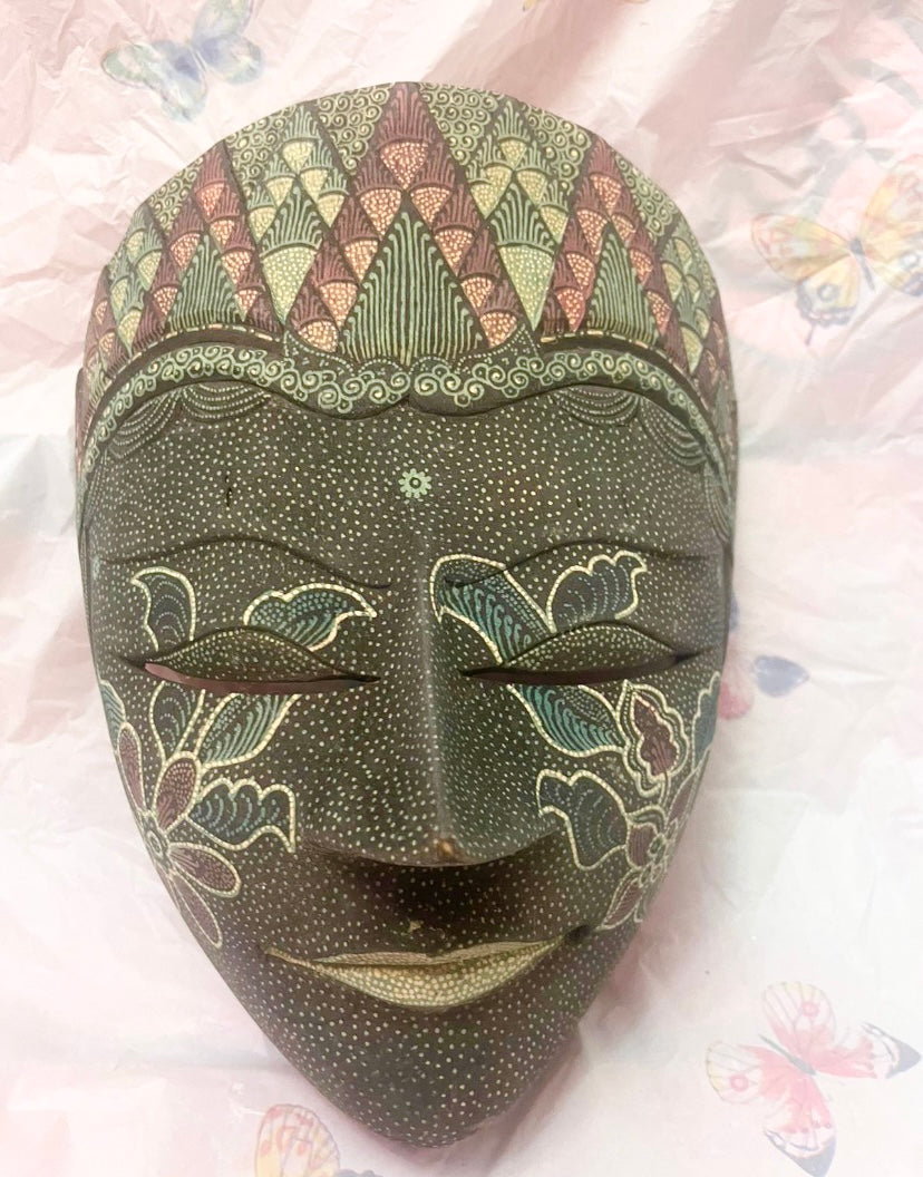 Batik Wooden Mask Medium