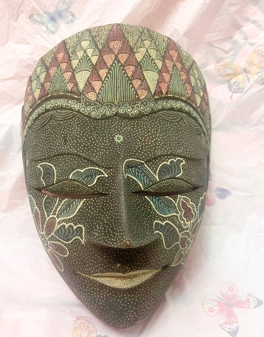 Batik Wooden Mask Medium