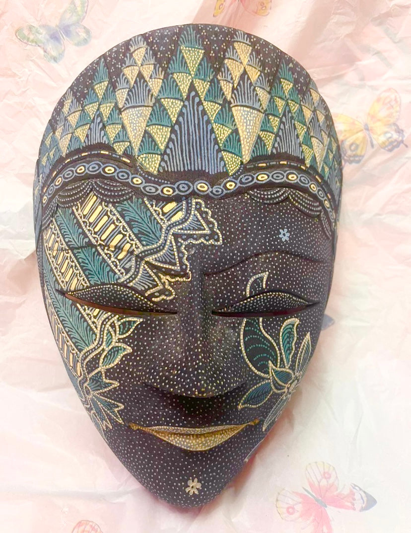 Batik Wooden Mask Medium