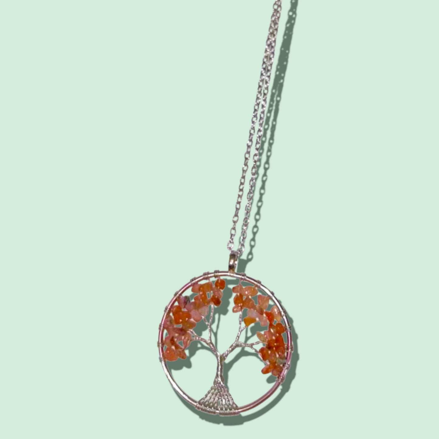 Tiger Eye Tree of Life Crystal Beads Necklace