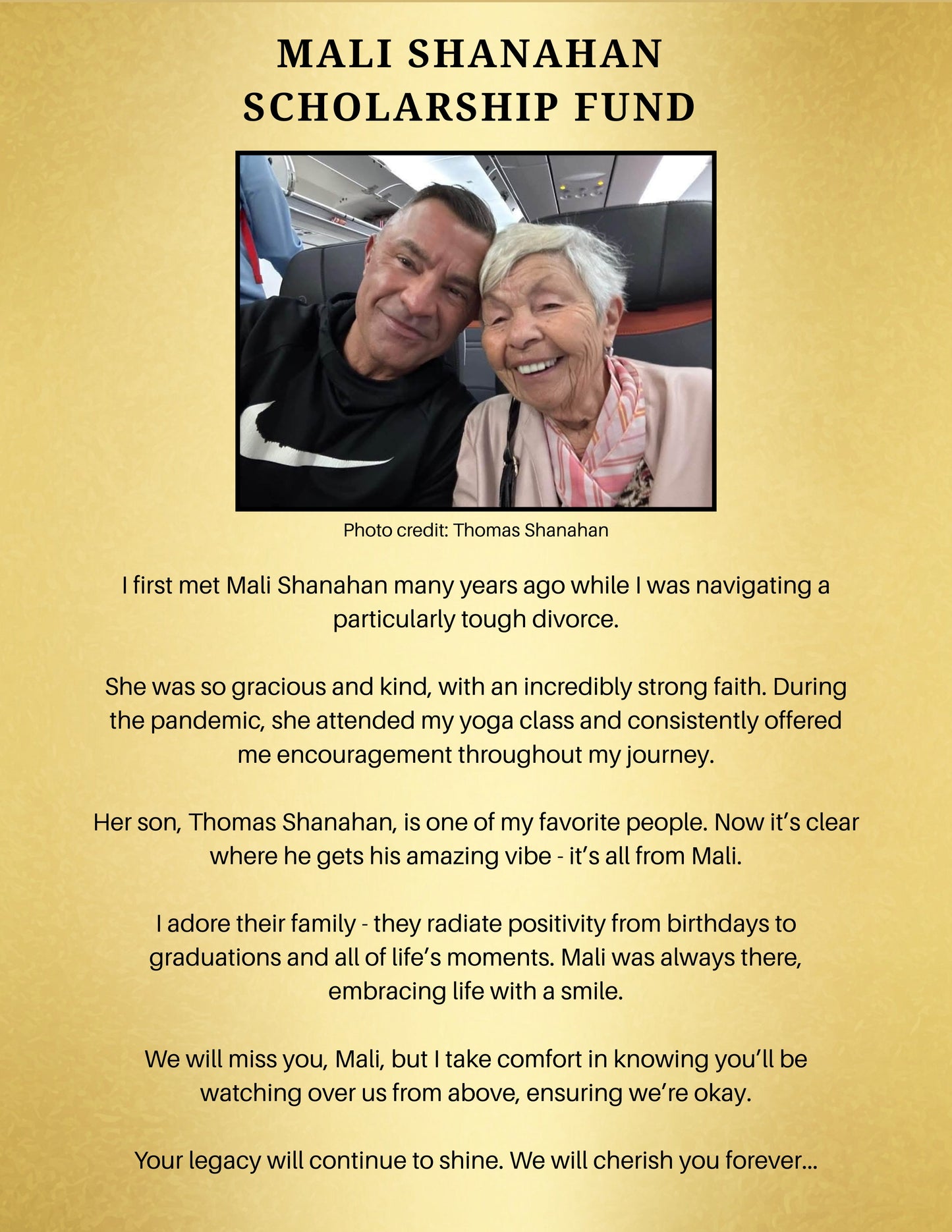 Mali Shanahan Scholarship Fund