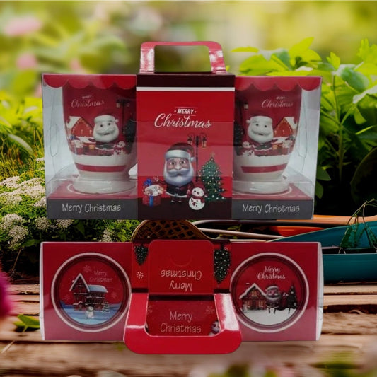 Vintage Christmas Mug Set of 2