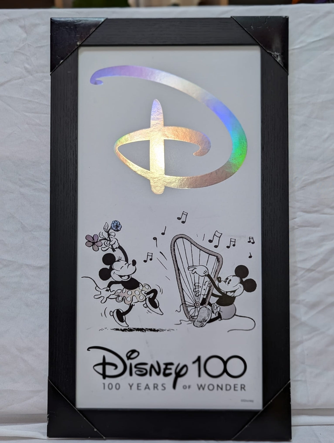 10x18 Vintage Disney 100th Anniversary Framed Artwork