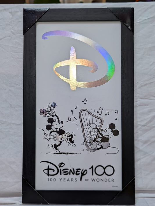 10x18 Vintage Disney 100th Anniversary Framed Artwork