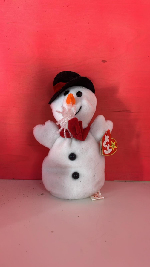 7" Vintage Ty Beanie Babies Snowman Plush