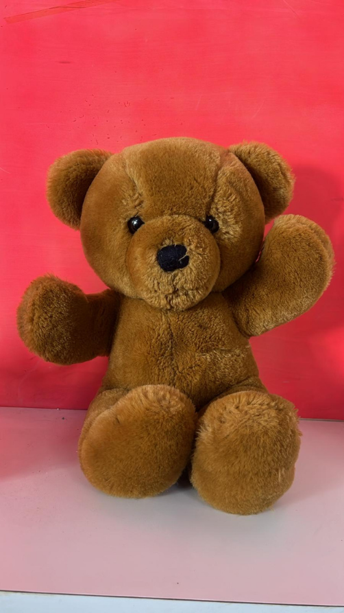 12" Vintage Plush Brown Teddy